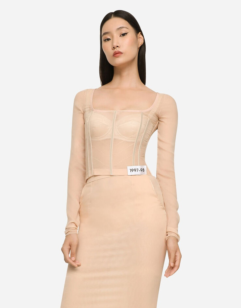 Georgette top with corset detailing 4