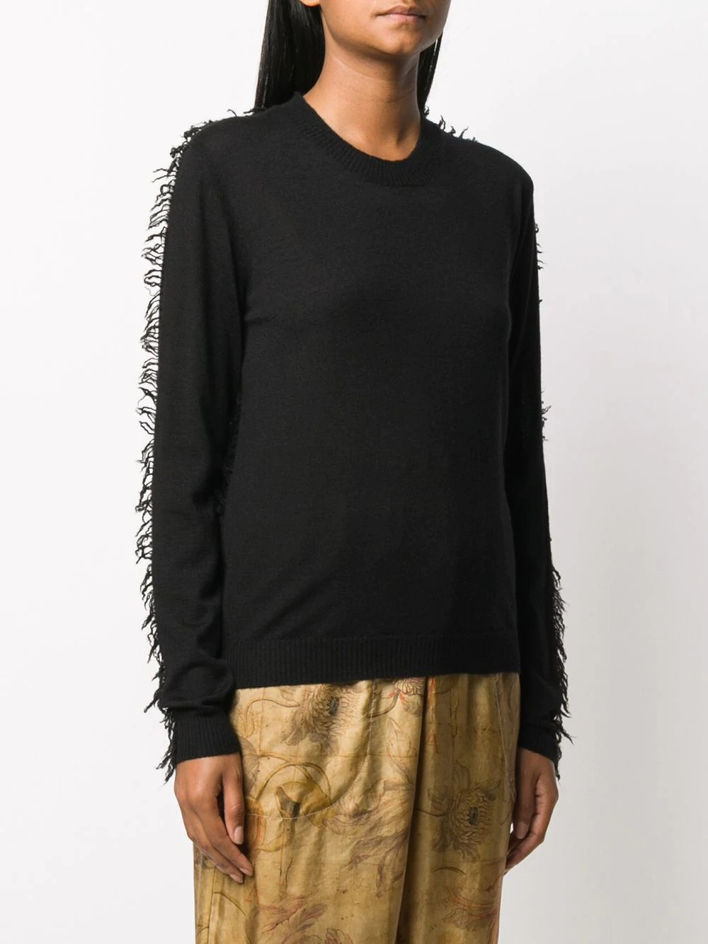 fringed cashmere jumper - 3