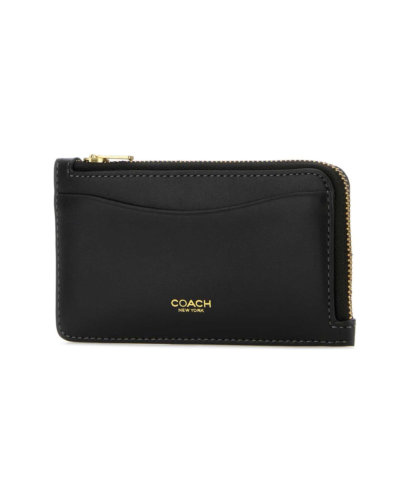Black Leather Card Holder - 2