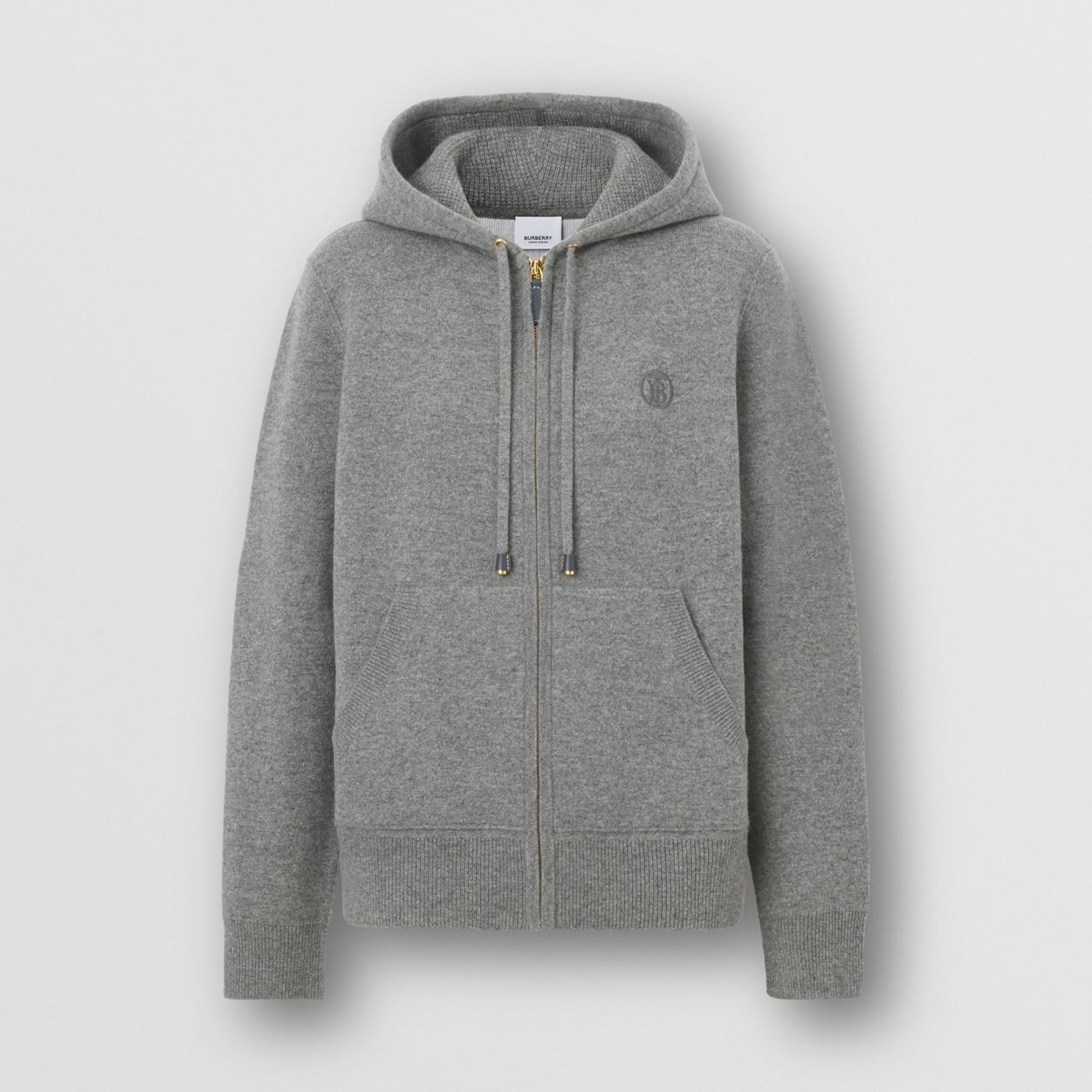 Monogram Motif Cashmere Blend Hooded Top - 1