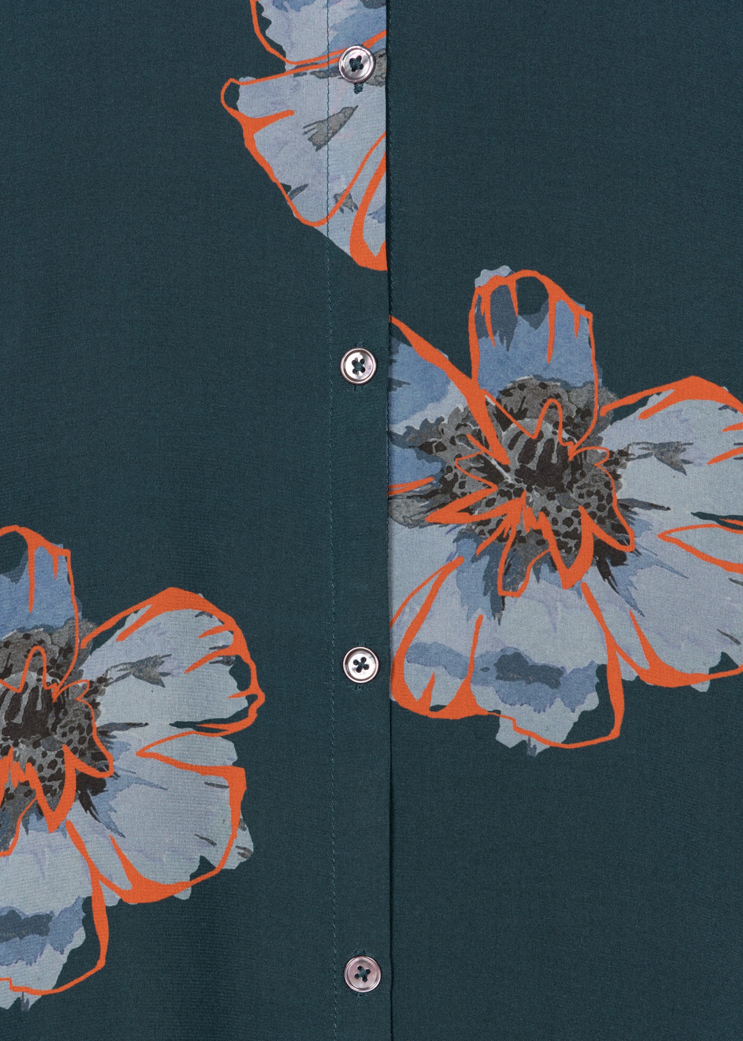 Wool-Silk 'Flowerhead' Short Sleeve Shirt - 4