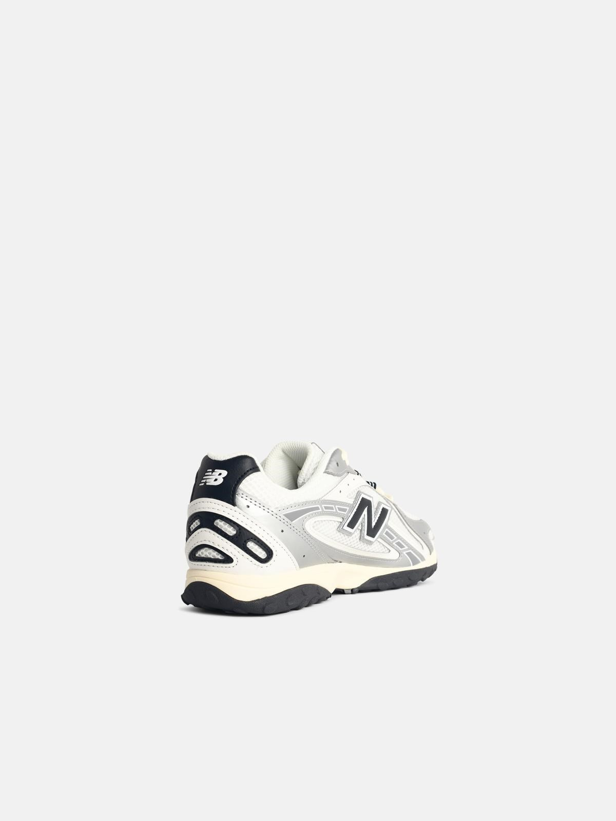 '204' WHITE FABRIC BLEND SNEAKERS - 3