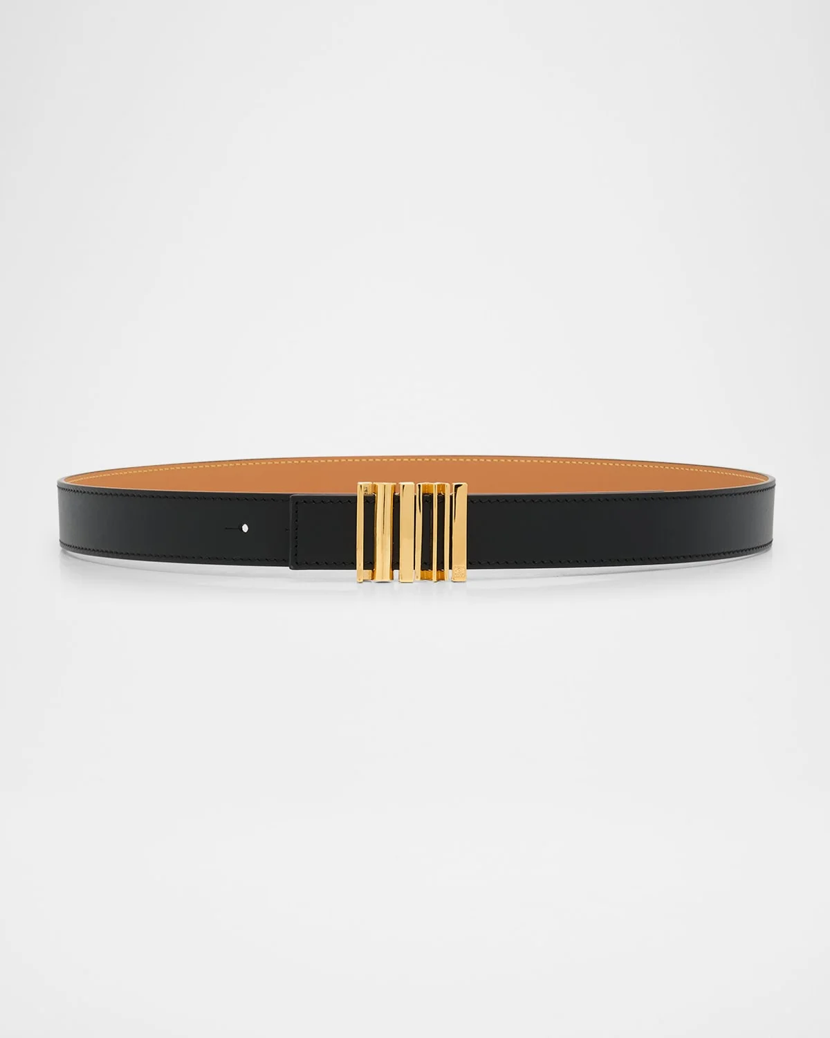 Leather Belt W/ Engraved Buckle - 1