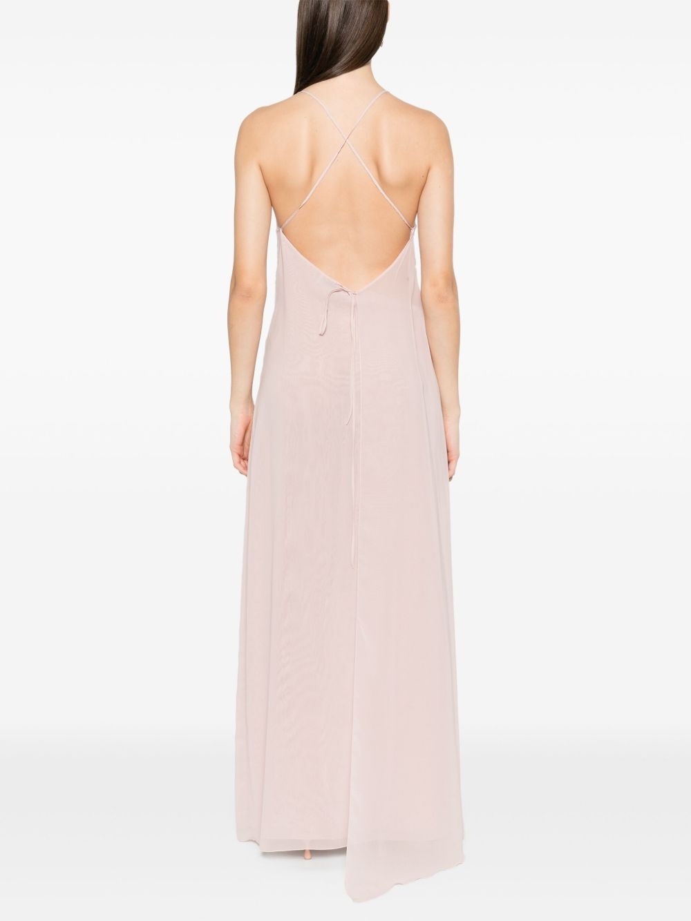 floral-appliqué dress - 4