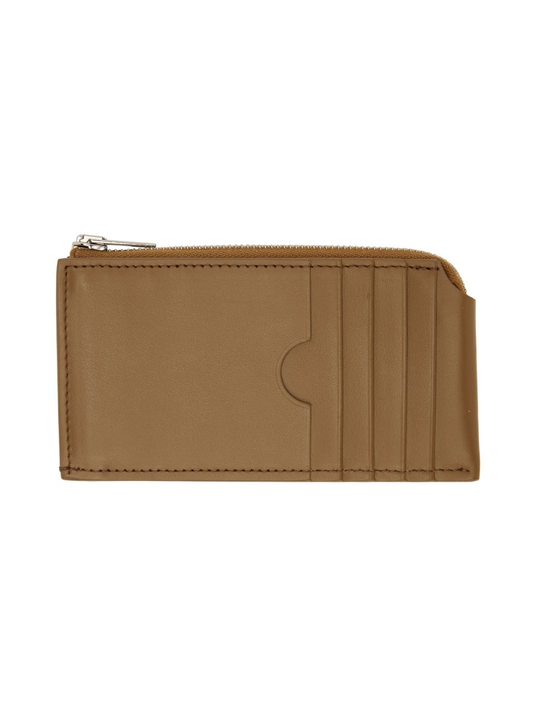 Brown Calfskin Zip Wallet - 2