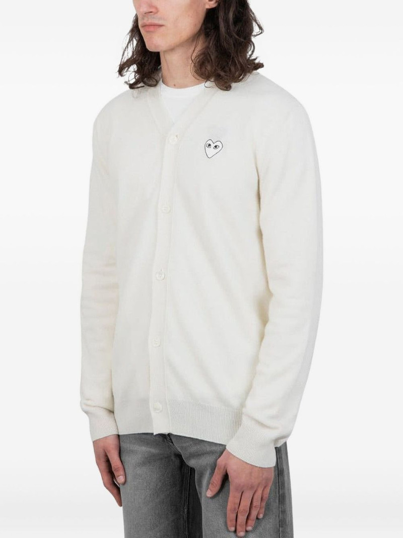 Comme des Garçons Homme heart-patch cardigan outlook