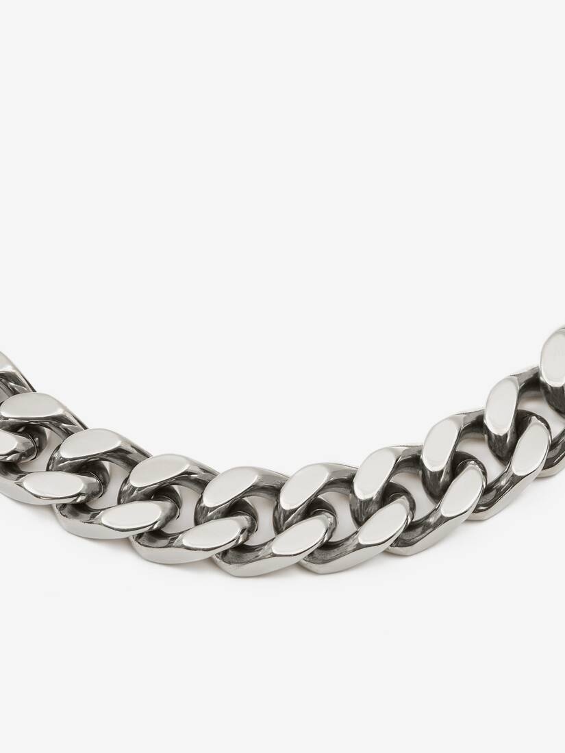 Chain Choker in Antique Silver - 2