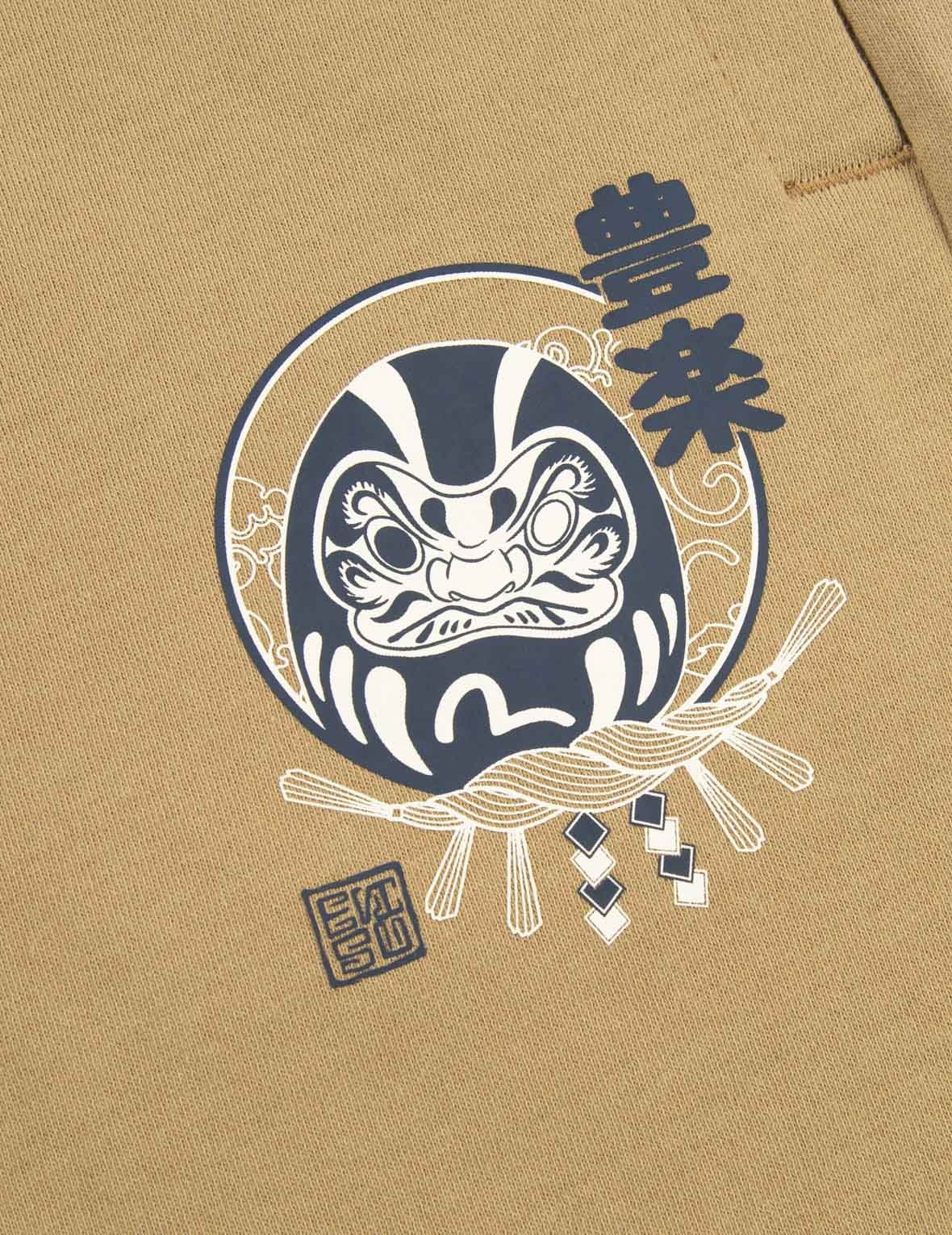 DARUMA AND SHIMENAWA PRINT SWEAT SHORTS - 10