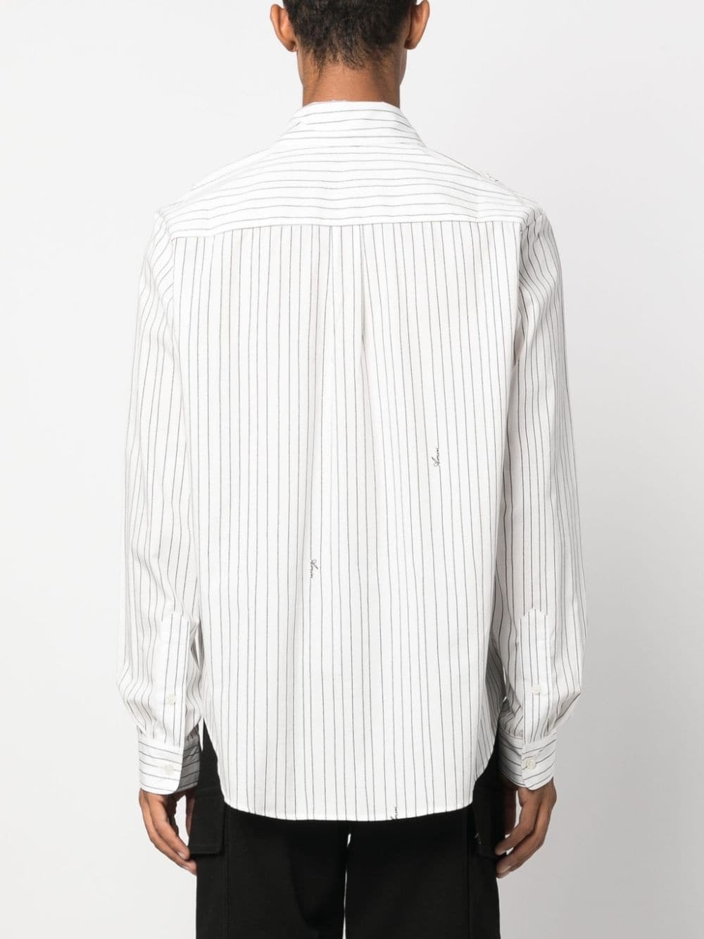 striped long-sleeve cotton shirt - 4
