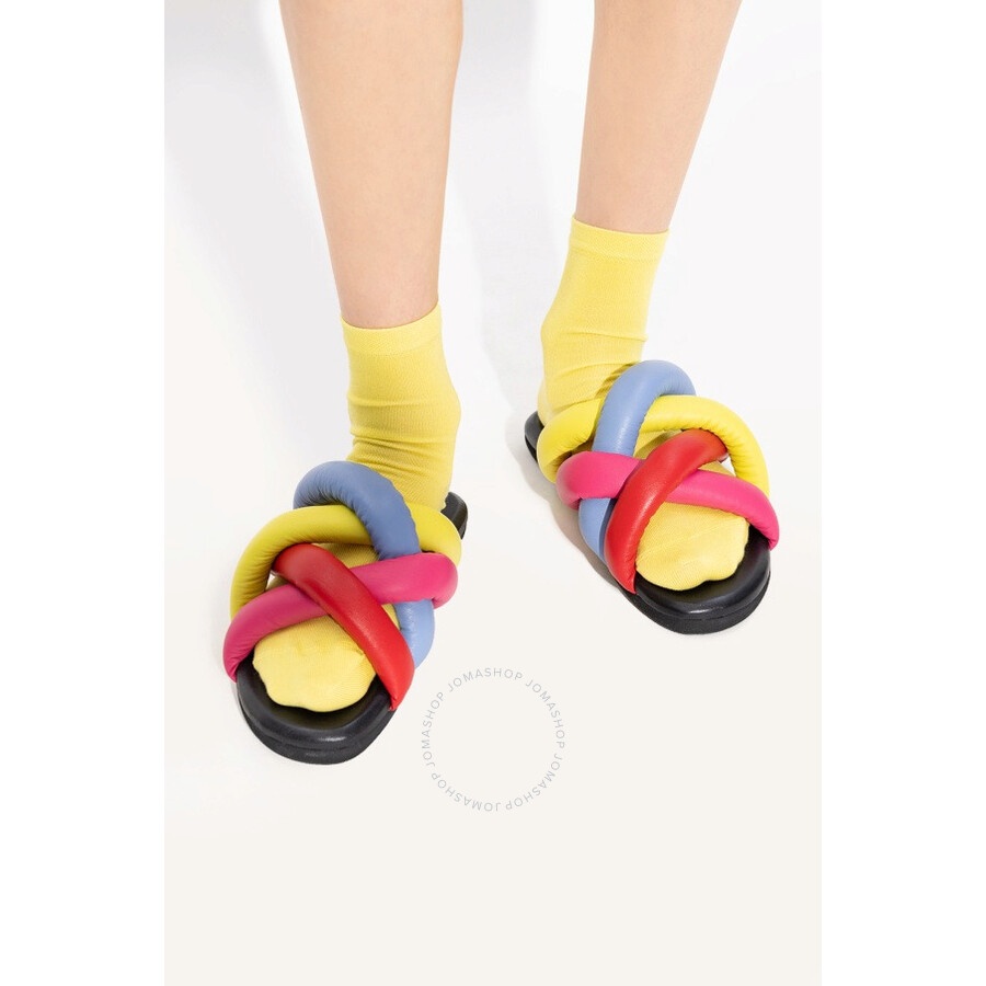 Moncler Ladies Jbraided Slides Sandals - 4