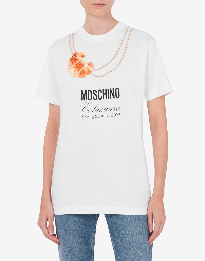 ORGANIC JERSEY T-SHIRT MOSCHINO BREAKFAST - 1