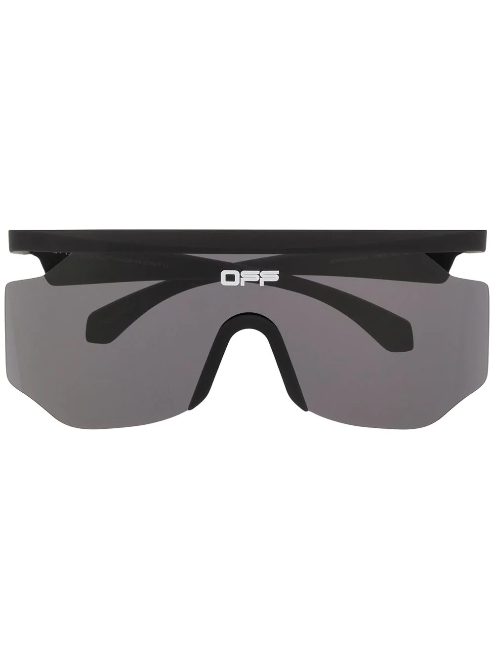 lettering logo mask-frame sunglasses - 1