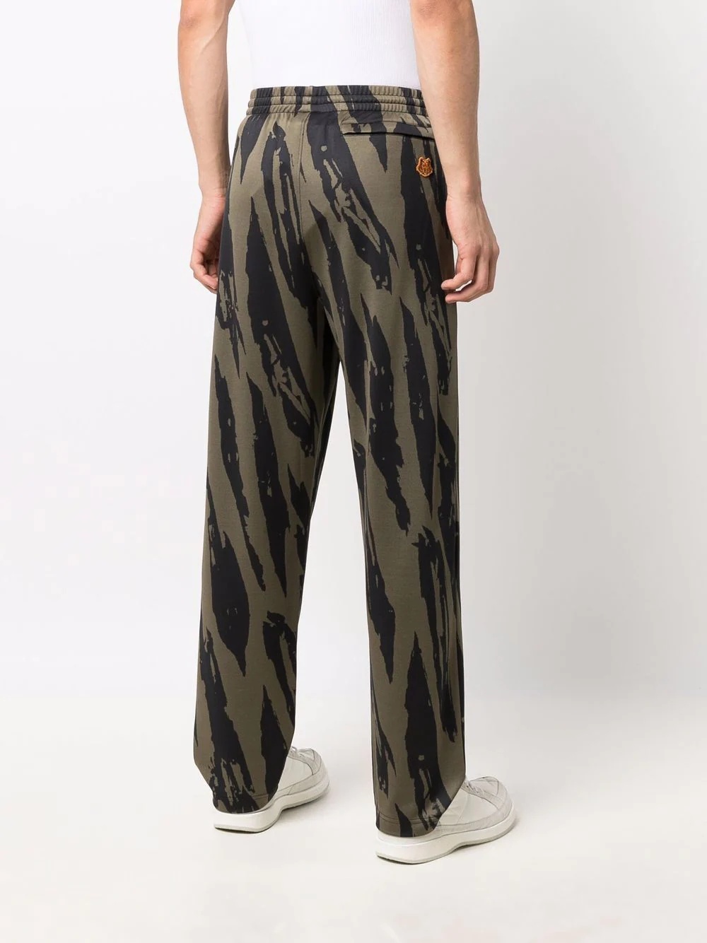 tiger-print track pants - 4