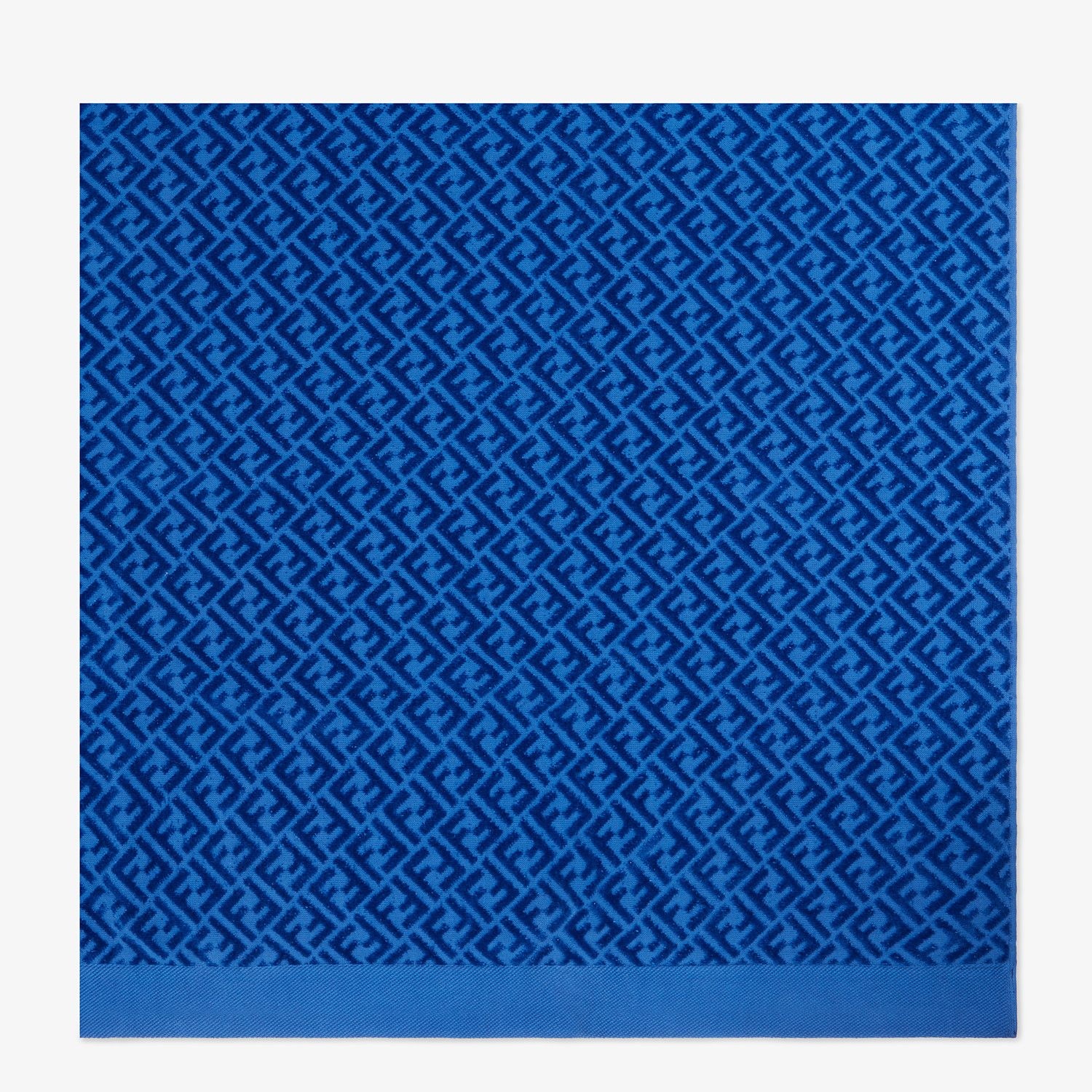 Blue cotton beach towel - 3