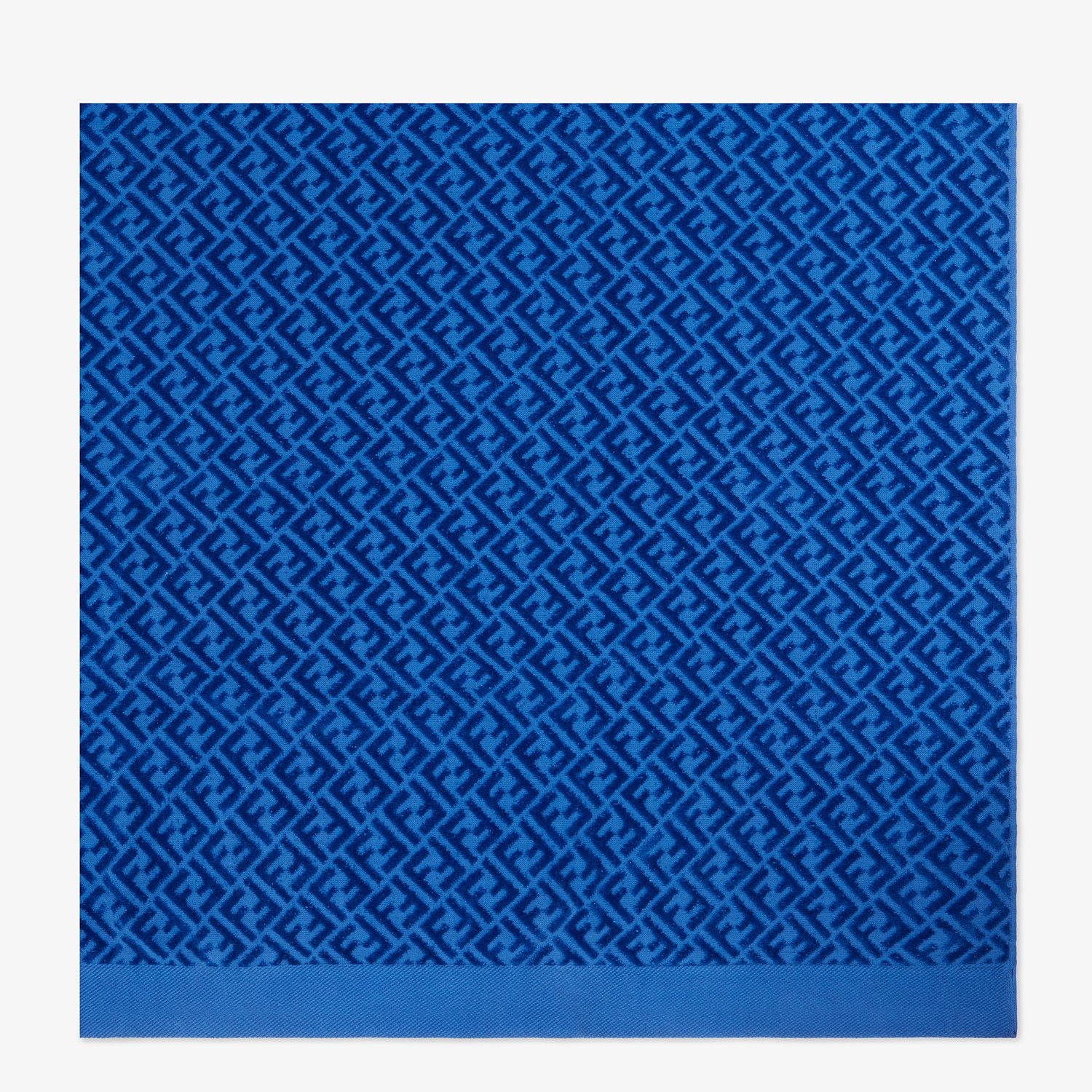 Blue cotton beach towel - 3