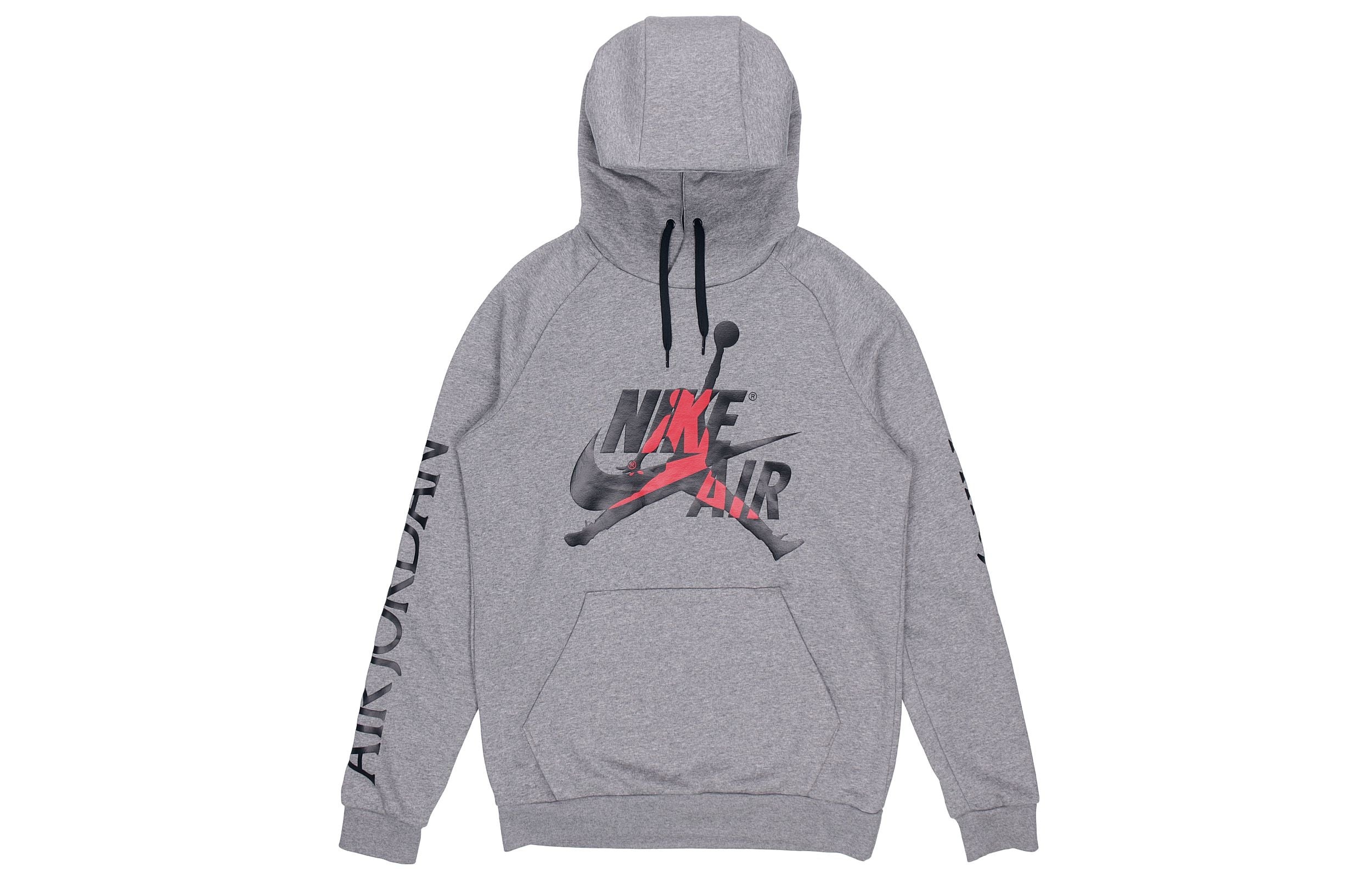 Air Jordan Alphabet Logo Pullover Hooded Fleece Gray DH9505-091 - 2