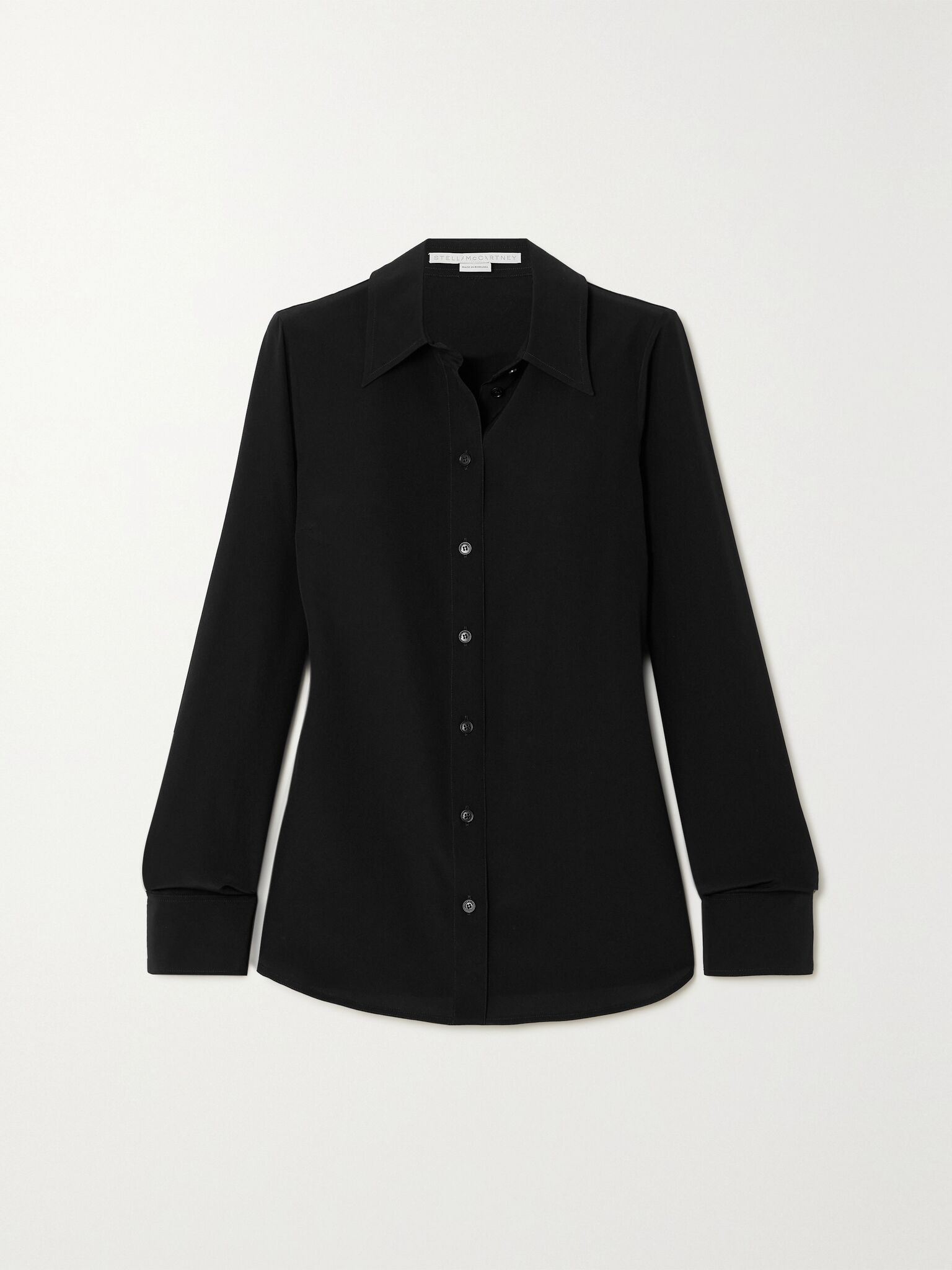 Silk crepe de chine shirt Black - 1