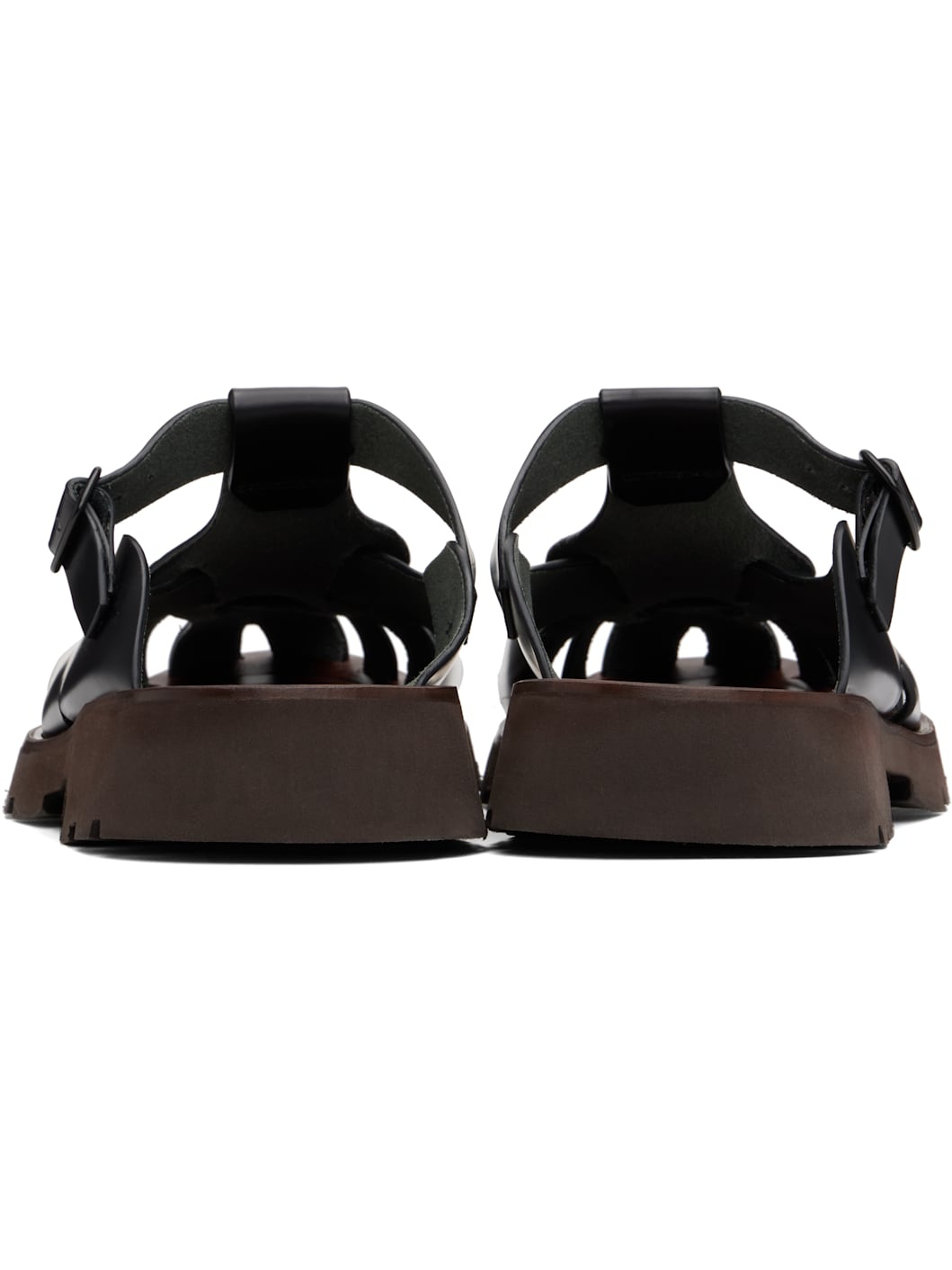 Black Canya Sport Leather Sandals - 2