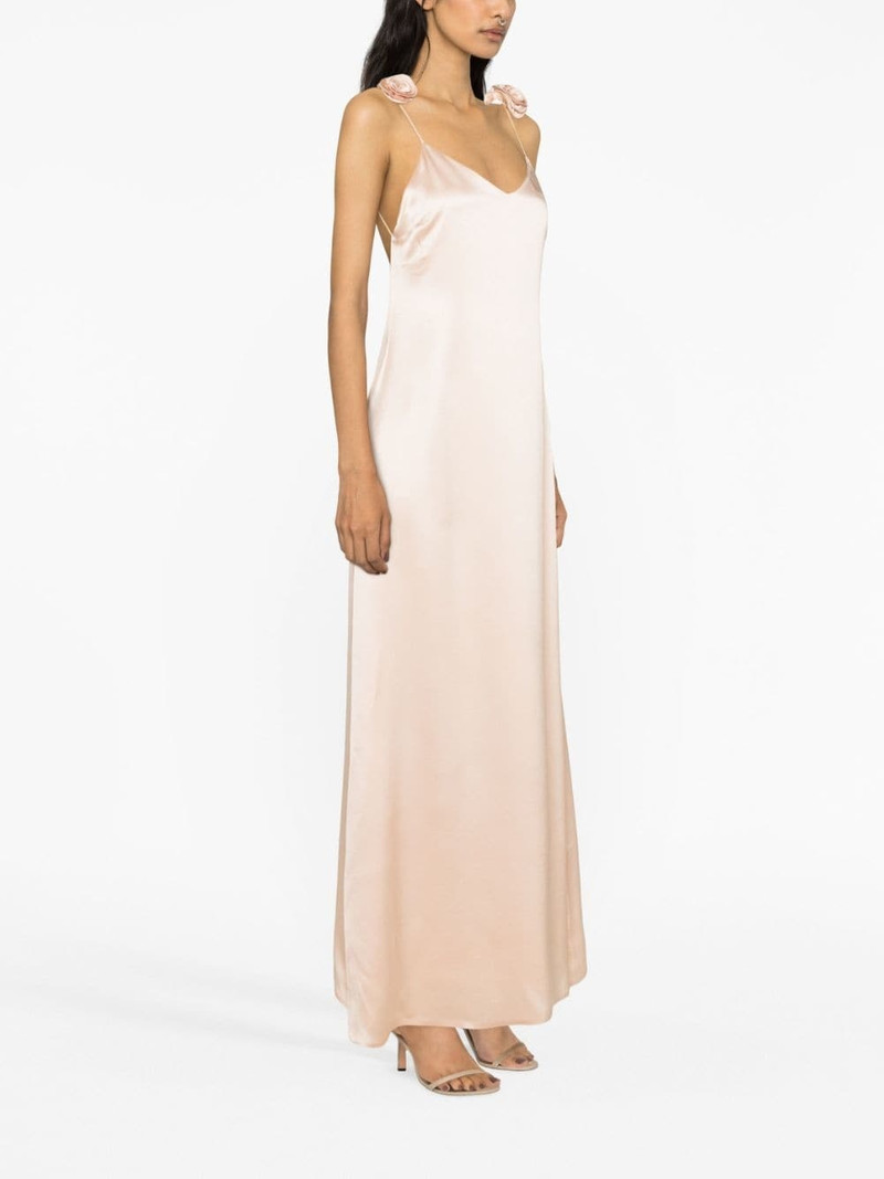 MAGDA BUTRYM floral-appliquÃ© silk maxi dress outlook