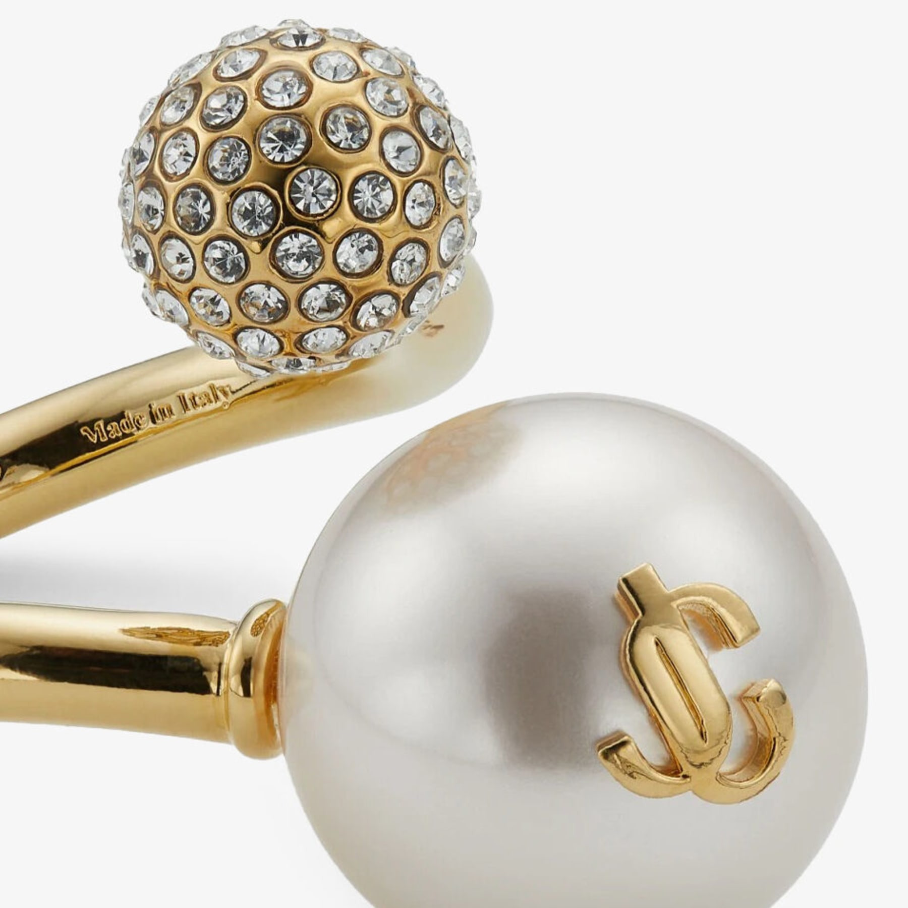 Auri Ring
Gold-Finish Metal Pearl and Crystal Ring - 4