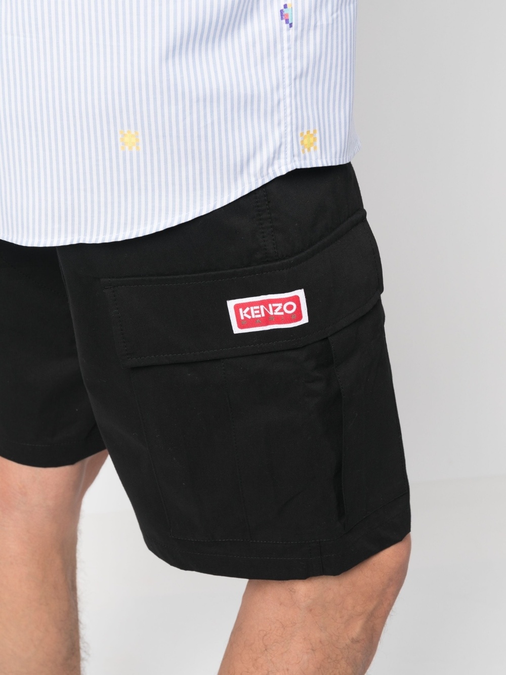 logo-patch cotton Bermuda shorts - 5