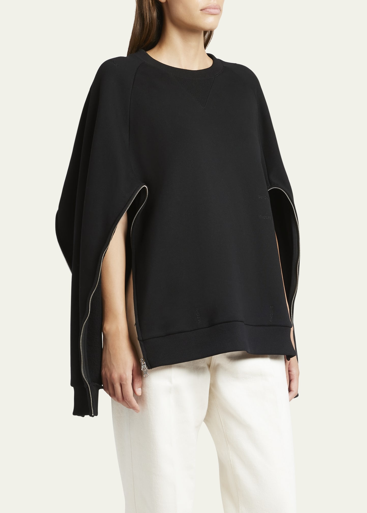 Zipper Cotton Sweatshirt - 4
