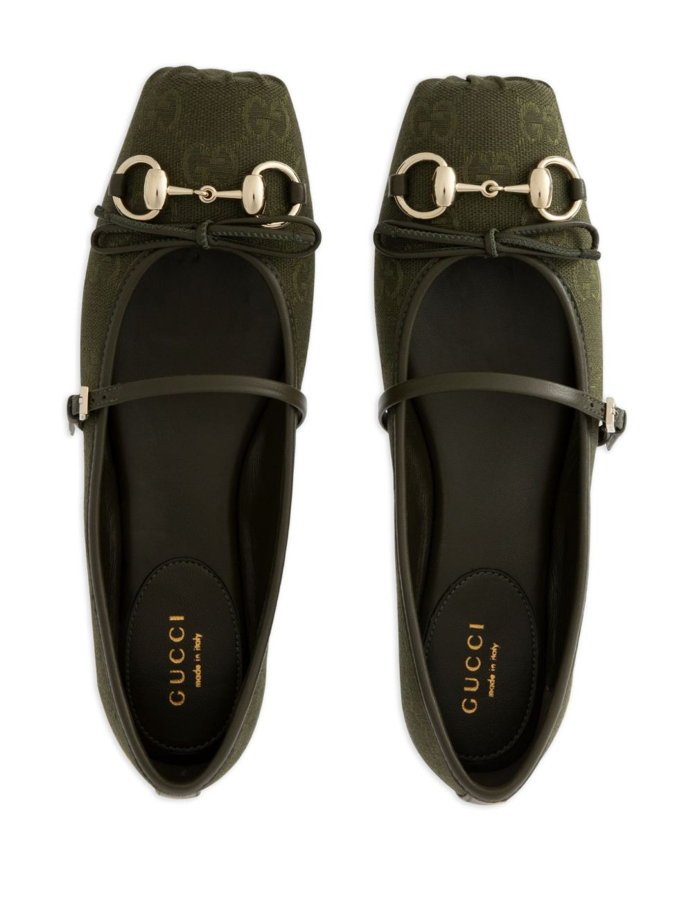 horsebit GG canvas ballet flats - 3