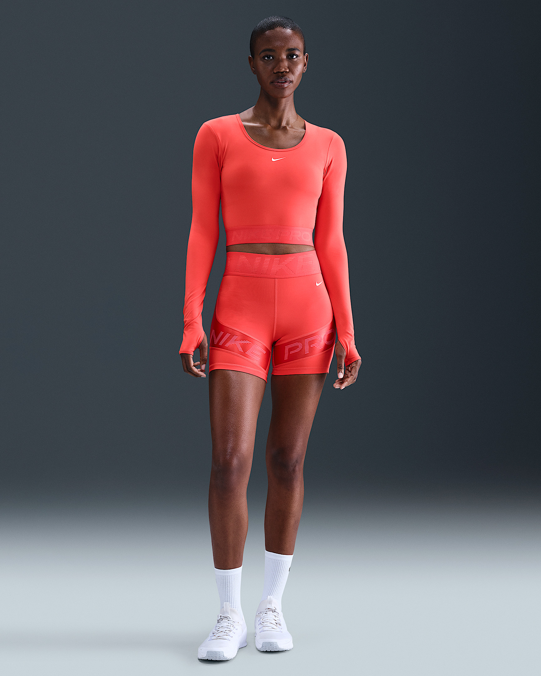 ナイキ Nike Pro Dri-fit Cropped Long-sleeve Top レディース シャツ トップス Light Crimson/E Nike Nike Pro Women's Dri-FIT Cropped Long-Sleeve Top