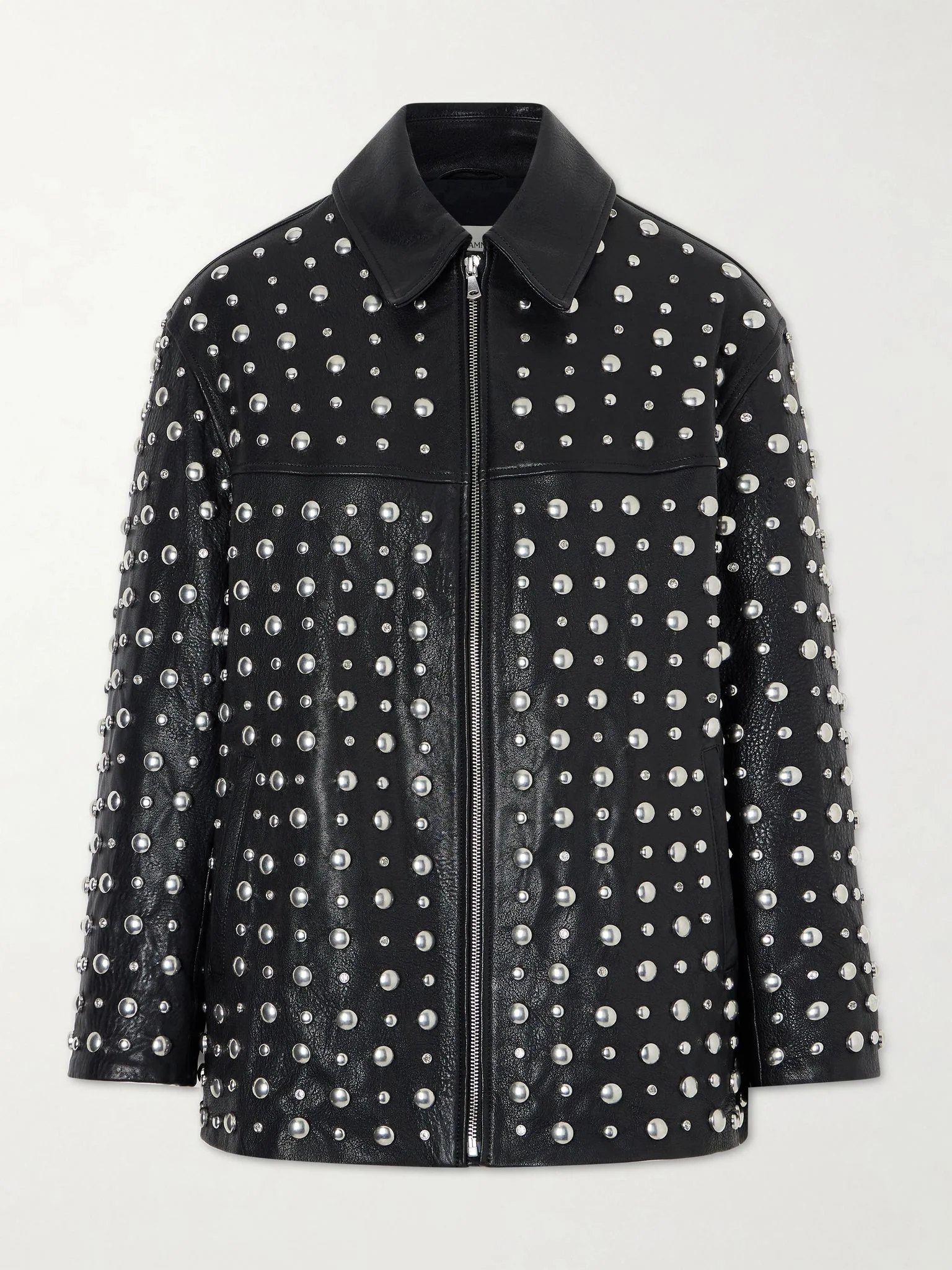 Studded leather jacket Black - 1