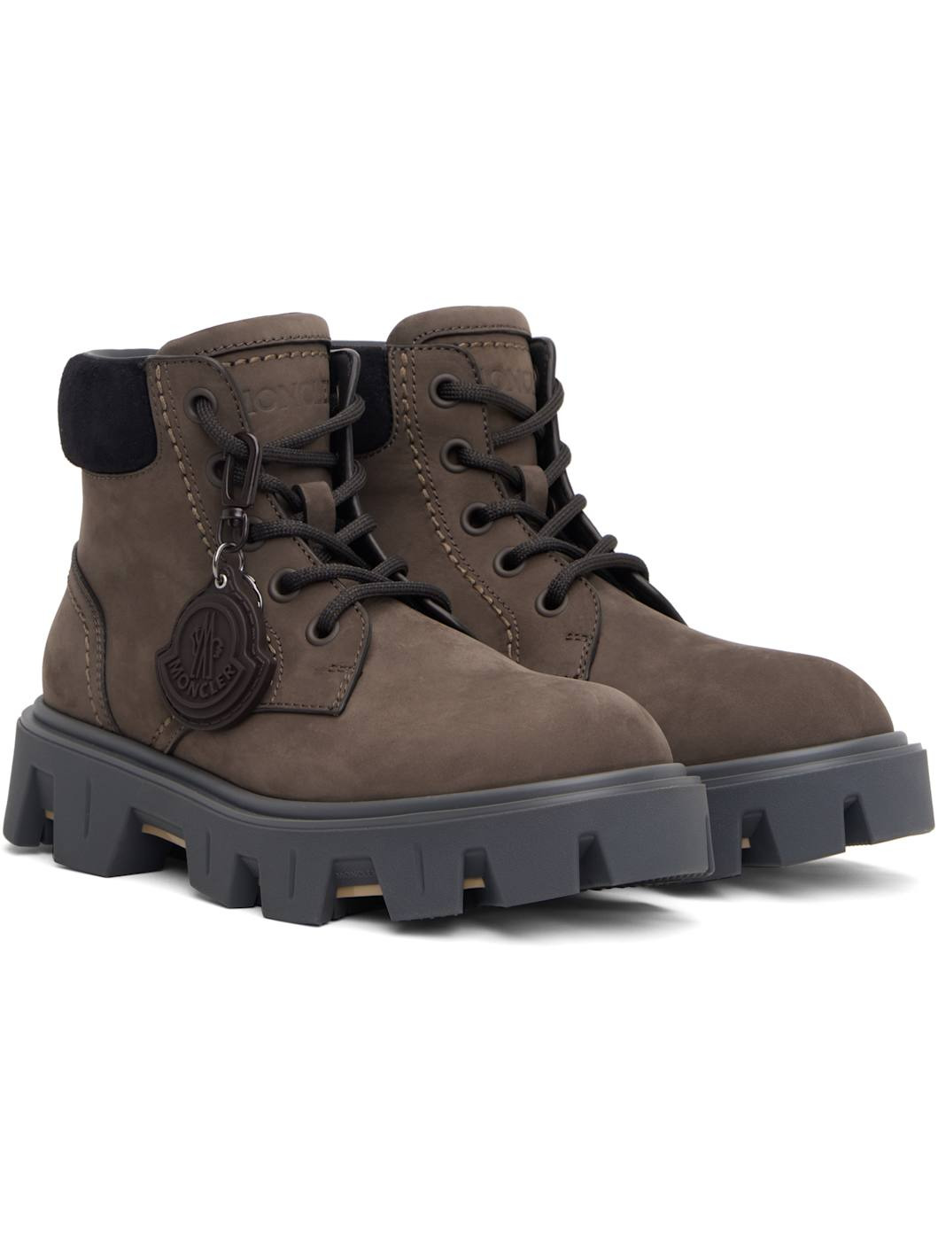 Brown Peak City Nubuck & Suede Lace-Up Boots - 4