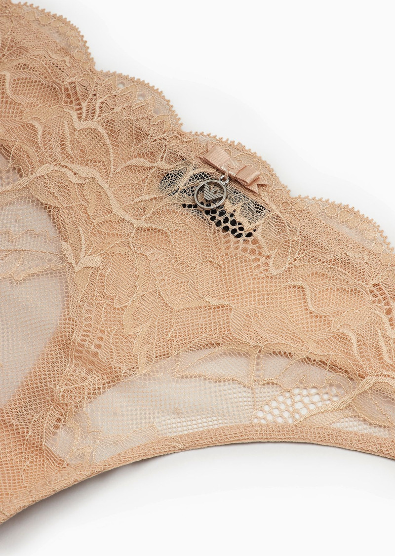 EMPORIO ARMANI Virtual lace thong outlook