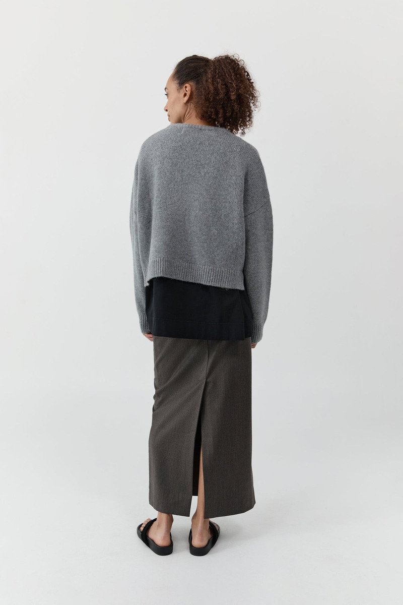 Cropped Sweater - Concrete 8