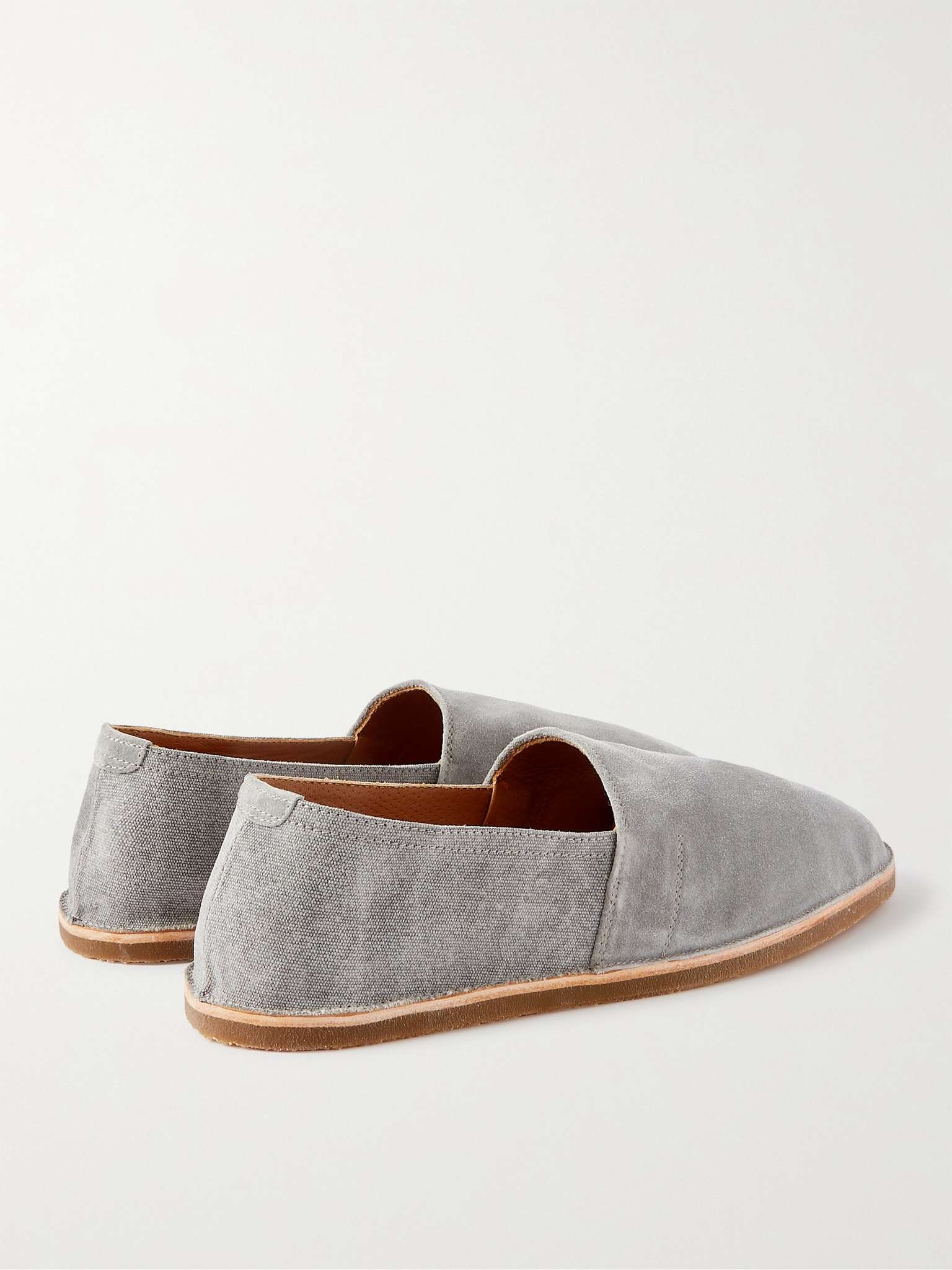 Suede and Linen Espadrilles - 5