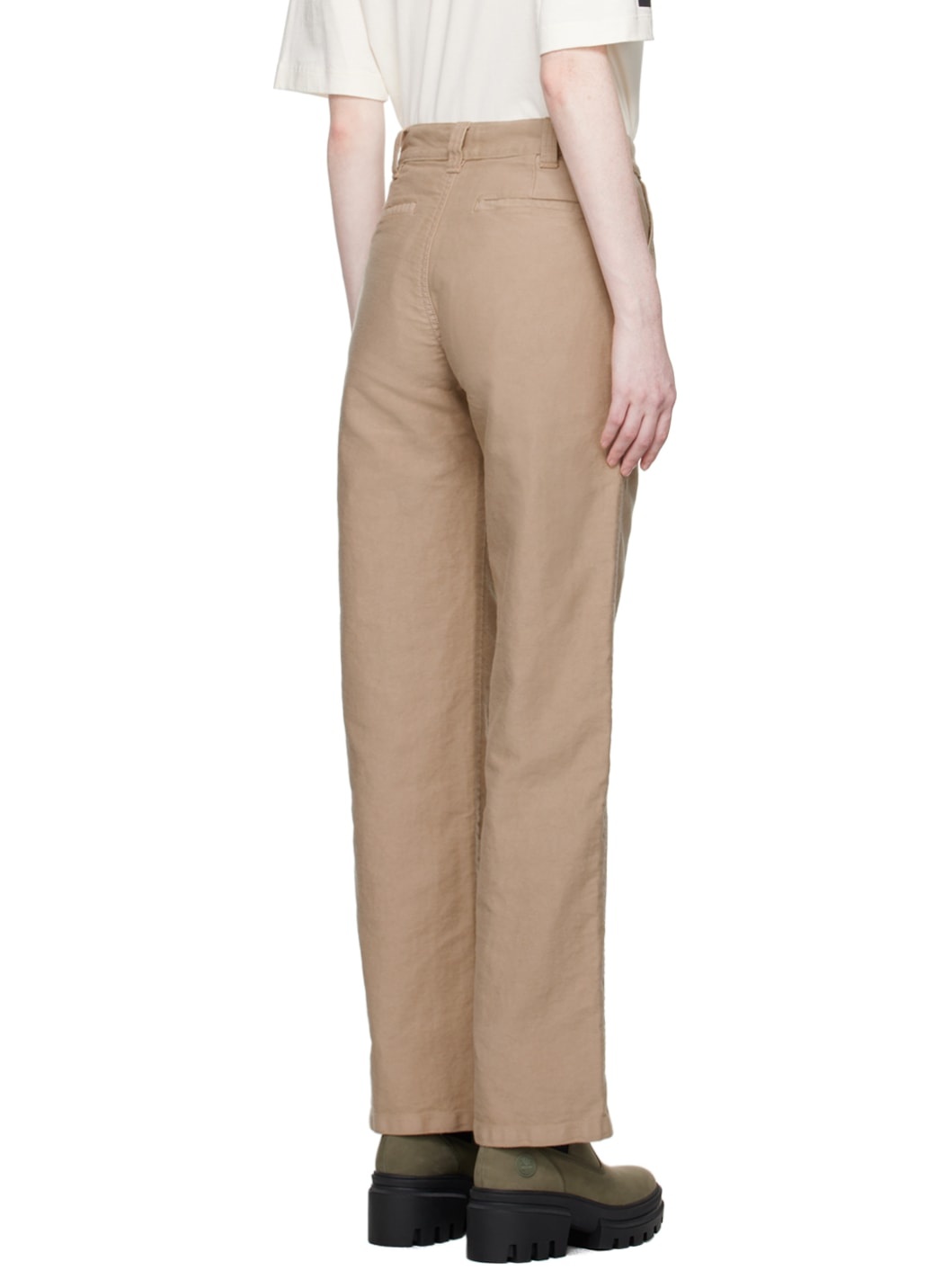 Beige Gravure Trousers - 3