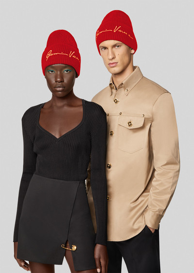 VERSACE GV Signature Motif Wool Hat outlook