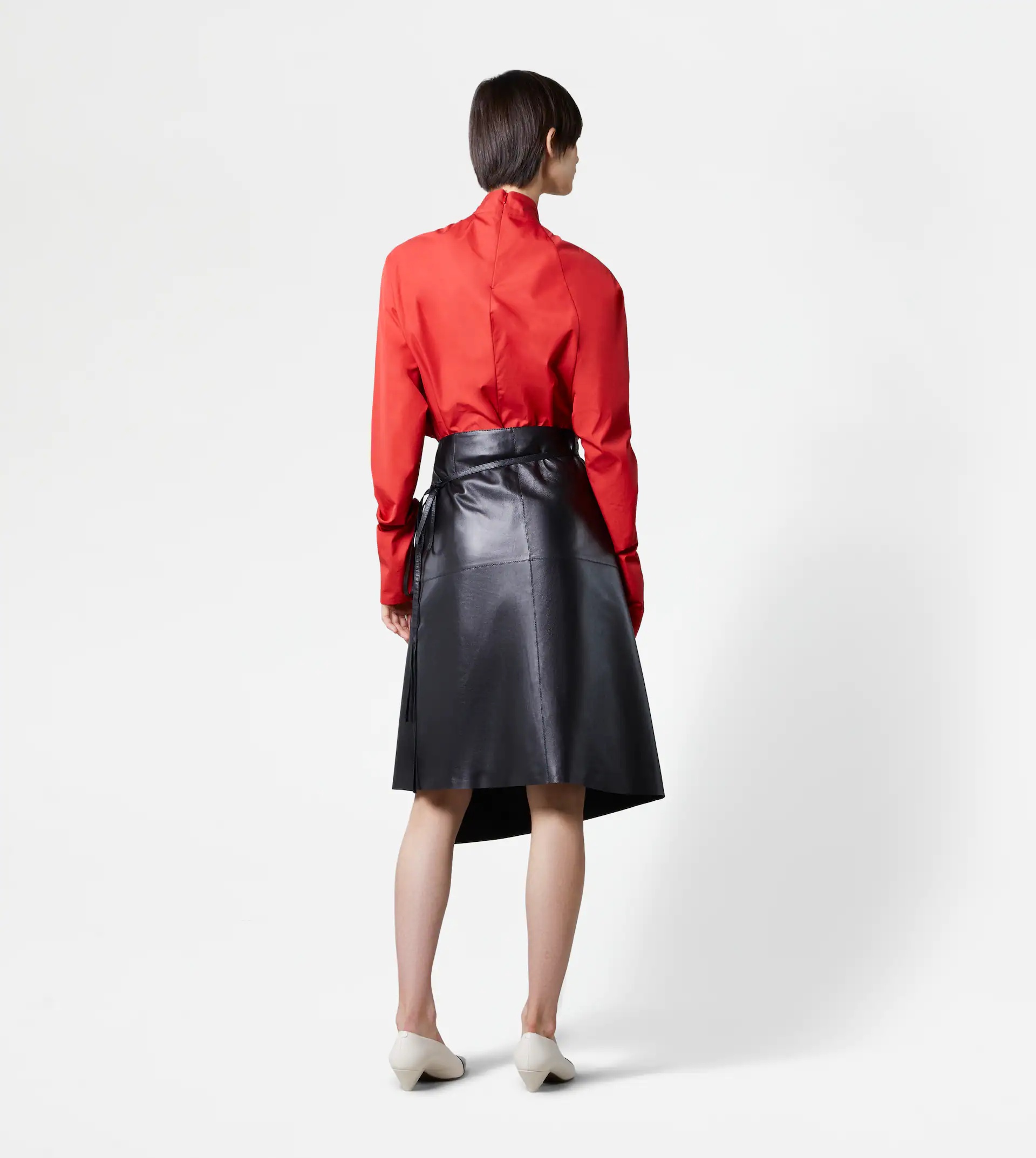 LEATHER SKIRT - BLACK - 3