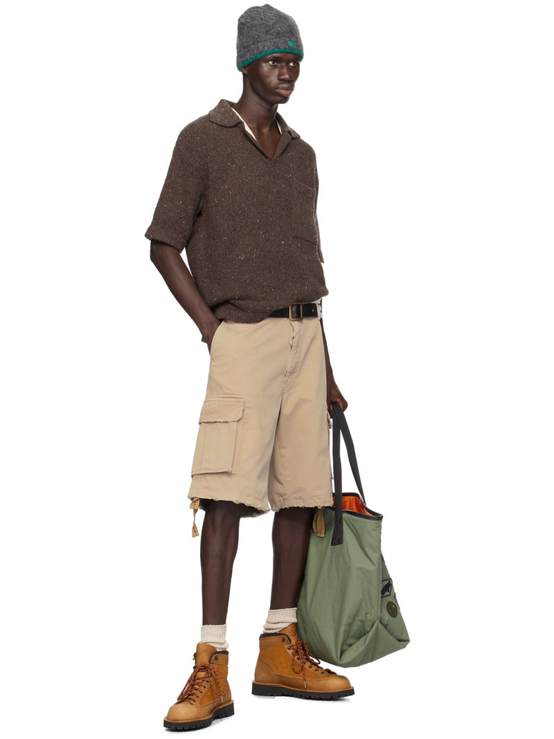 ERL Brown Embroidered-Logo Polo outlook