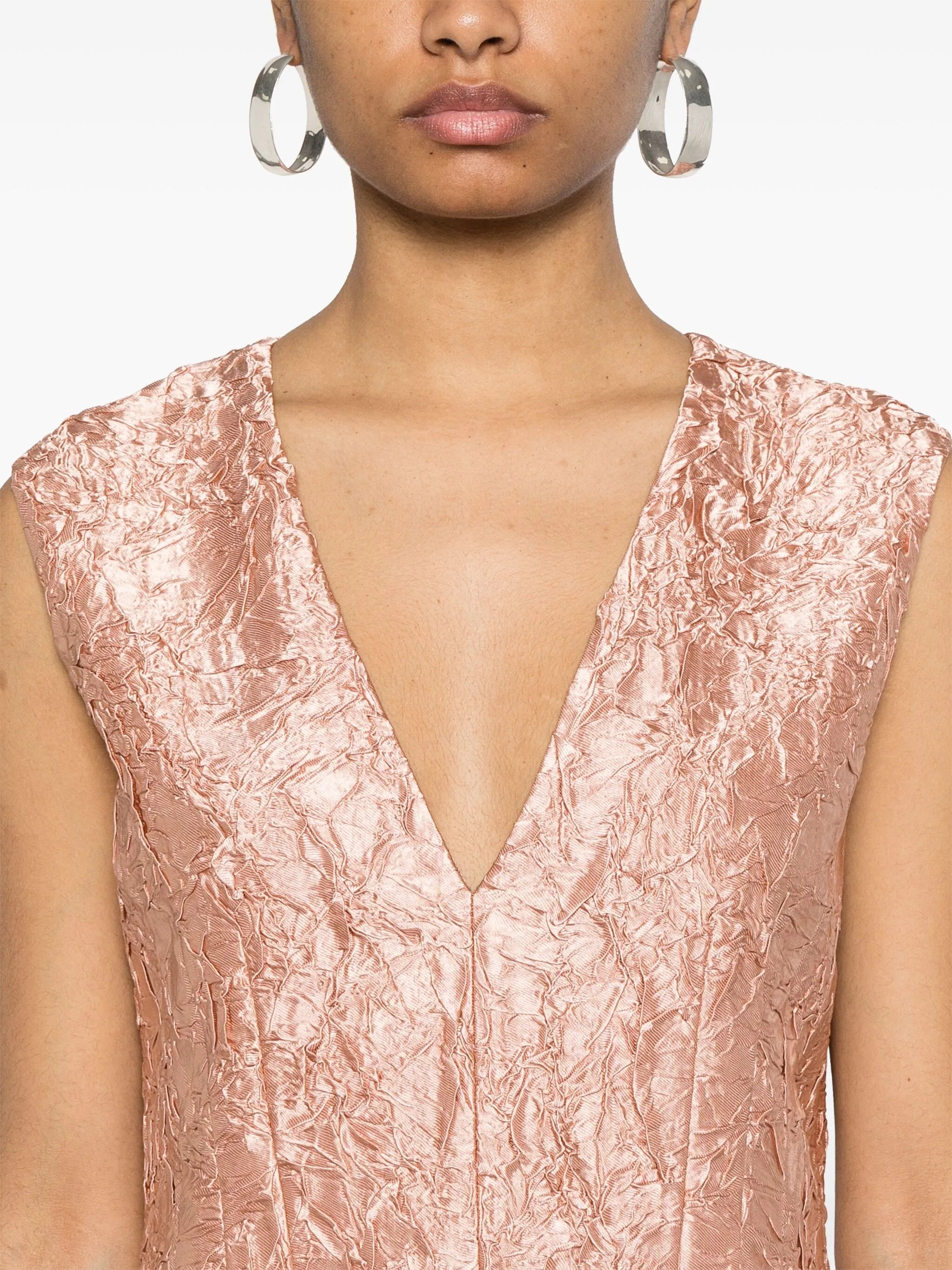 Crinkled Midi Dress - 2