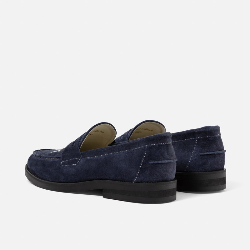 Wilde NY Navy Suede Penny Loafer - Men's 6