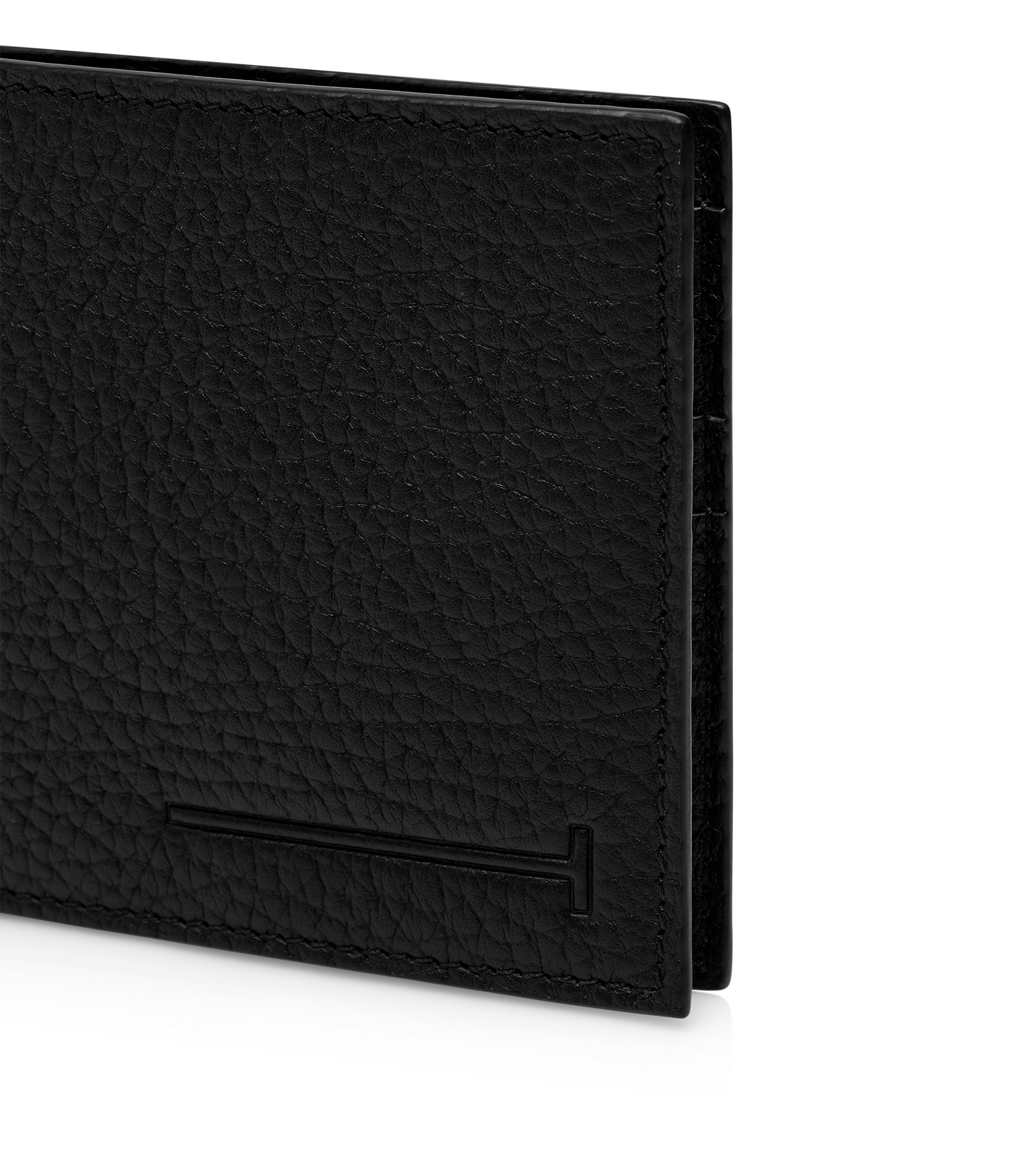 PRINTED DEER LEATHER ELONGATED T LINE MONEY CLIP WALLET - 4