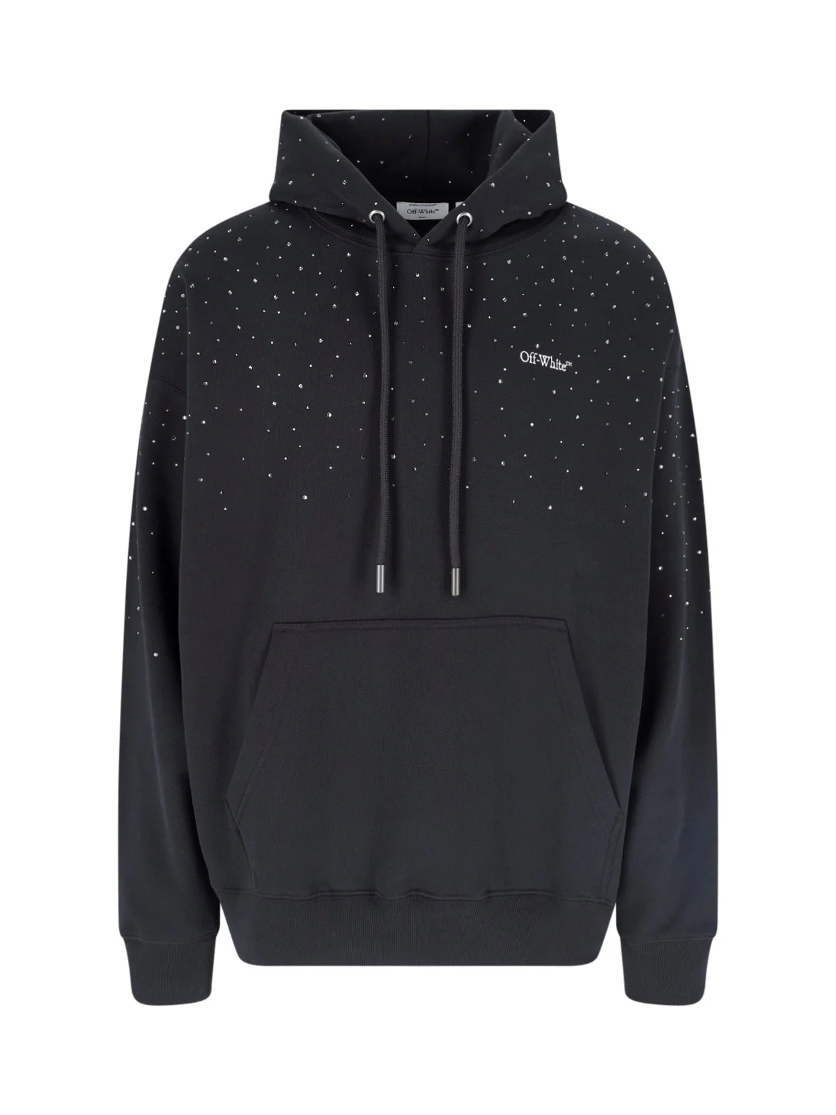 LOGO SWEATSHIRT WITH CRYSTALS - 1