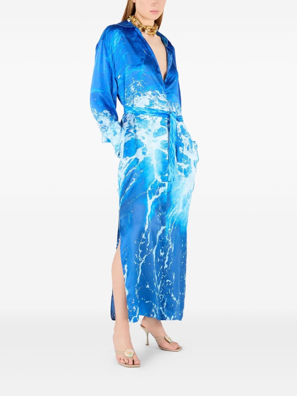 abstract-print midi dress - 2