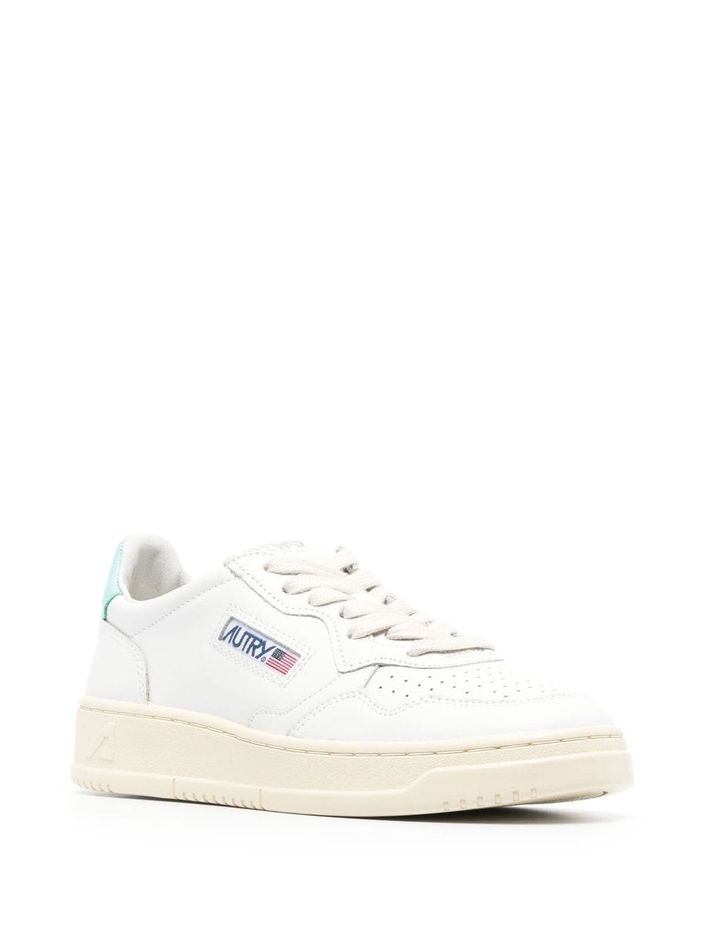 logo-patch lace-up sneakers - 2