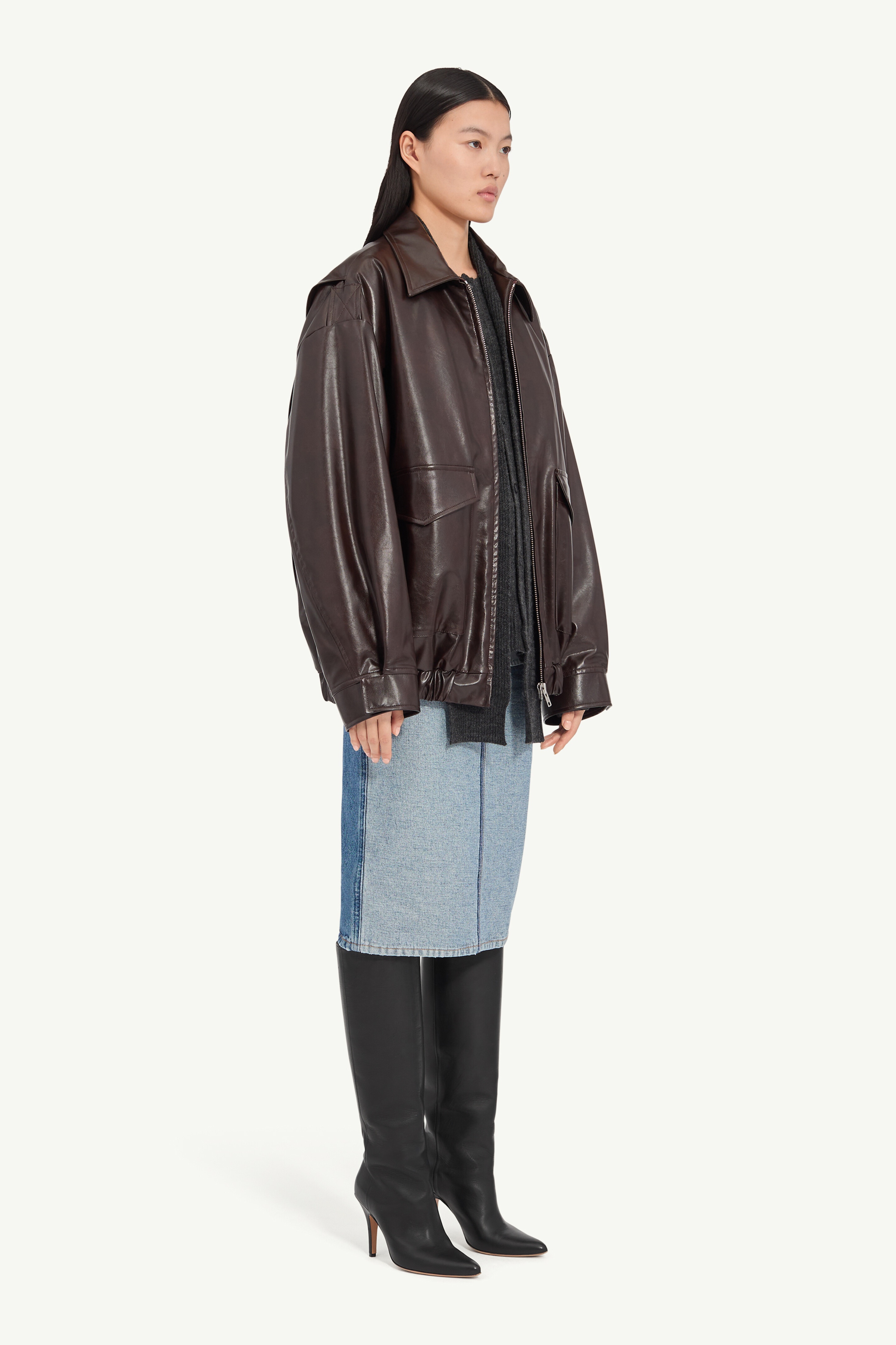 Faux leather jacket - 7