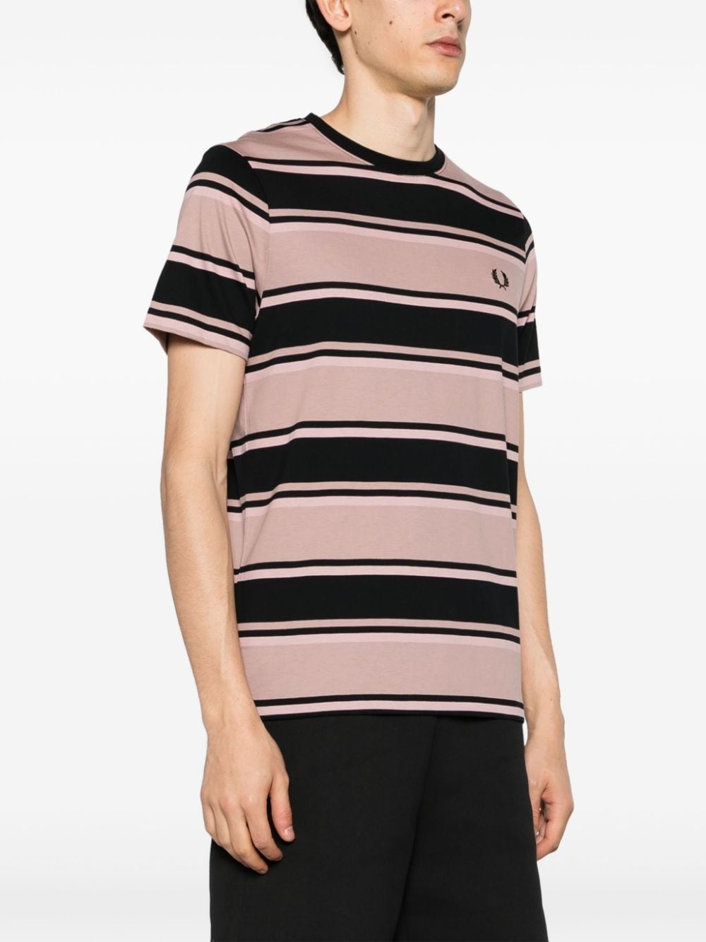 striped cotton T-shirt - 3