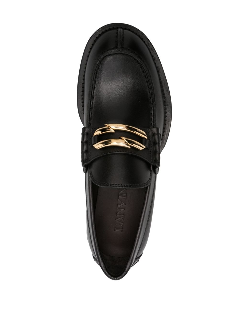 buckled leather loafers - 4