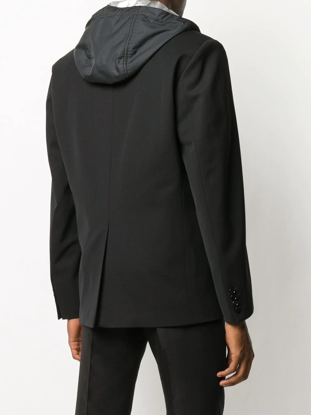 detachable hood blazer - 4