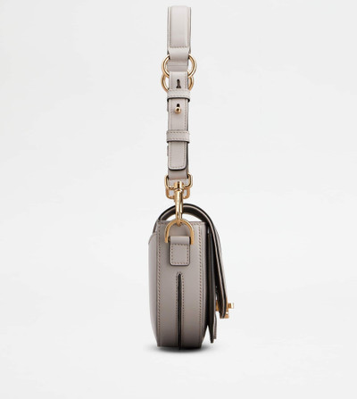 Tod's T TIMELESS SHOULDER BAG IN LEATHER MINI - GREY outlook