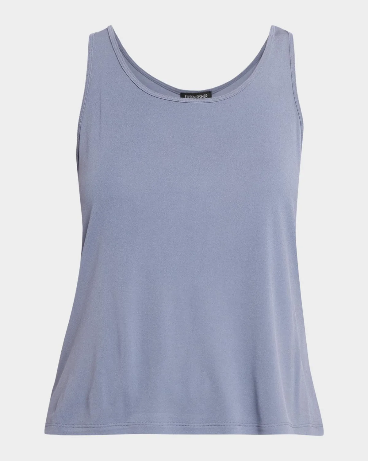 Scoop-Neck Silk Jersey Tank Top - 1