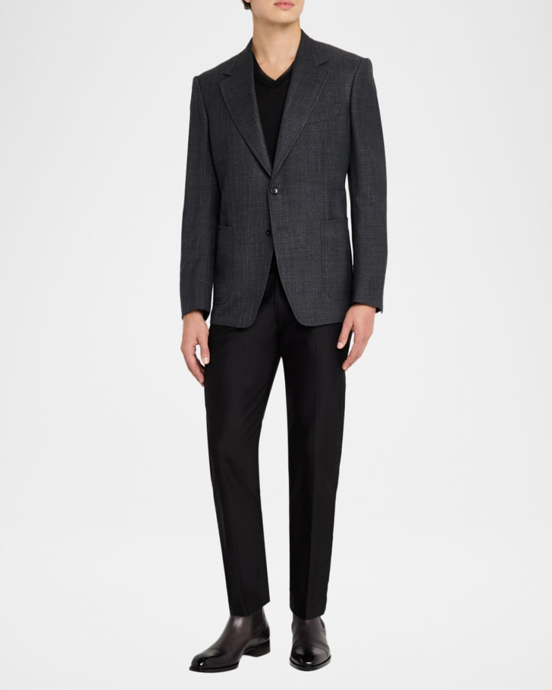 TOM FORD Men's Shelton Sharkskin Sports Jacket outlook
